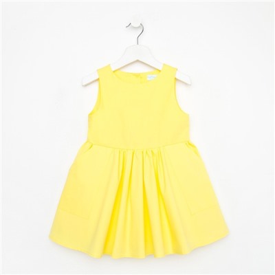 Платье для девочки с карманами KAFTAN, размер 32 (110-116), цвет жёлтый