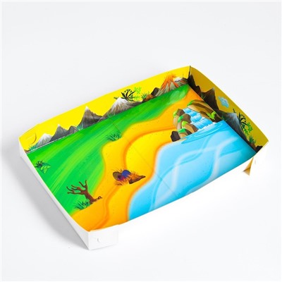 Тактильная коробочка «Создай свой динопарк», с растущими игрушками