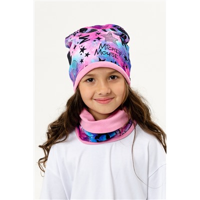 Детская комплект шапка и шарф для девочки