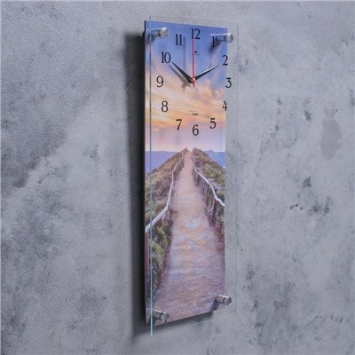 Часы настенные, серия Природа, "Горная дорога", плавный ход, 49.5х19.5 см