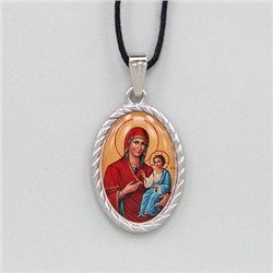 BJK003-04 Кулон / нательная икона Пресвятая Богородица с младенцем
