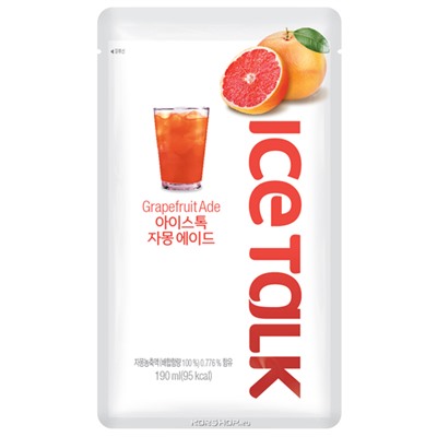 Напиток со вкусом грейпфрута Grapefruit Ade Ice Talk, Корея, 190 мл