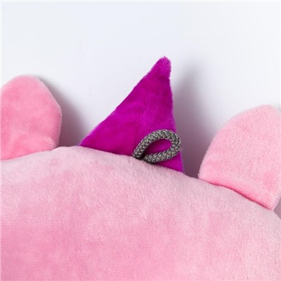 Подушка под шею для автокресла "Единорог", цвет розовый