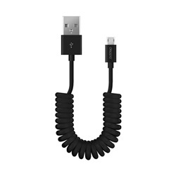 Кабель Deppa (72228) витой micro USB, черный ,2 м
