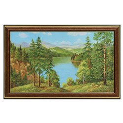 Картина "Вид на реку" 20х30(23х33)см
