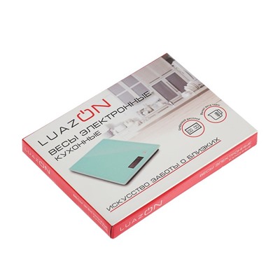 Весы электронные кухонные LuazON LVK-702 до 5 кг, стекло, красные