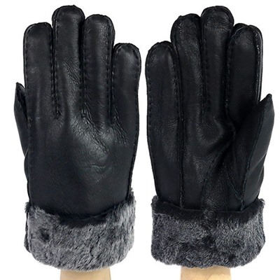 Дубленые мужские перчатки