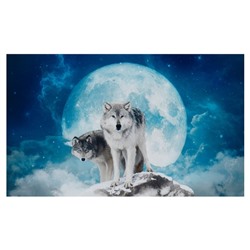 Картина-холст на подрамнике "Волки" 60х100 см