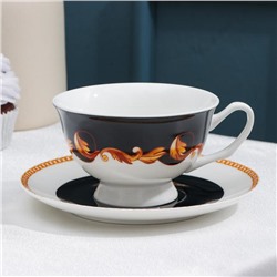 Чайная пара Magistro «Княгиня», чашка 240 мл, блюдце d=14 см