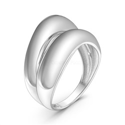 Кольцо женское из серебра родированное