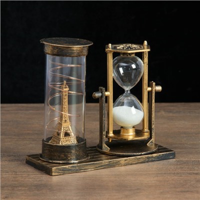 Песочные часы "Достопримечательности Франции", сувенирные, с подсветкой, 15.5 х 6.5 х 16 см, микс  4