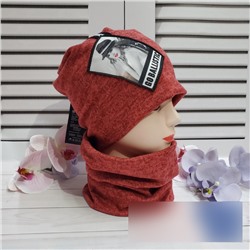 Комплект женский трикотажный: шапка и снуд (free size) арт. 790670
