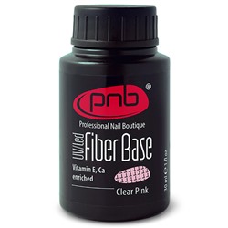 Файбер база с нейлоновыми волокнами прозрачно-розовая Clear Pink Fiber Base PNB 30 мл