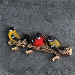 Подвесной декор "Веточка с тремя птичками" цветная