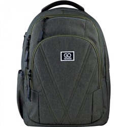 Рюкзак молодежный, GoPack 171, 45.5x32x12.5 см, эргономичная спинка, зелёный