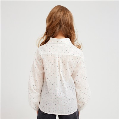Рубашка детская MINAKU: Cotton collection цвет белый, рост 104