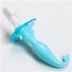 Детская зубная щетка-массажер «Русалочка», силиконовая, с ограничителем, от 3 мес., цвета МИКС
