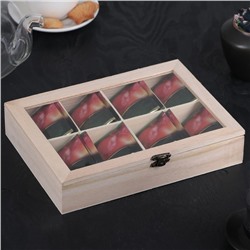 Ящик для хранения чайных пакетиков «Ахмадабад», 8 ячеек, 24,8×18×4,8 см
