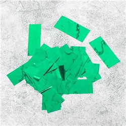 Наполнитель для шара «Конфетти-прямоугольник», 5 см, фольга, цвет зелёный, 100 г