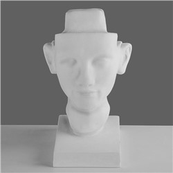 Гипсовая фигура, Голова Нефертити (стилизованная) «Мастерская Экорше», 17х17х30 см