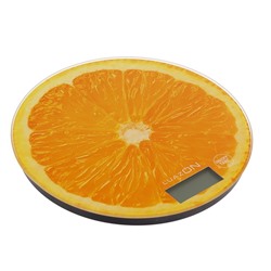 Весы электронные кухонные LuazON LVK-701 до 7 кг, круглые, стекло, "Апельсин"