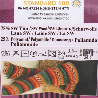 Пряжа "Superwash comfort socks" 75% шерсть, 25% полиамид 420м/100гр (7651)