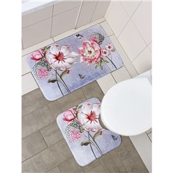 Набор ковриков для ванной и туалета Доляна «Весна», 2 шт: 40×45, 45×75 см