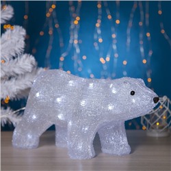 Светодиодная фигура «Медведь» 45 × 23 × 15 см, акрил, 40 LED, 220 В, свечение белое