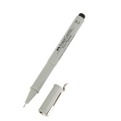 Ручка капиллярная для черчения и рисования Faber-Castell линер Ecco Pigment 0.2 мм, пигментная, черный 166299