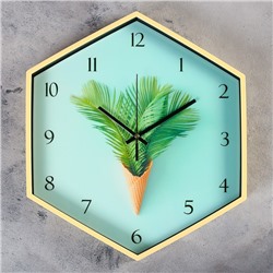 Часы настенные, серия: Кухня, "Тропический десерт", 34х39 см