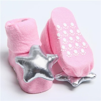 Носочки - погремушки на ножки «С Новым Годом, принцесса», набор 2шт., новогодняя подарочная упаковка
