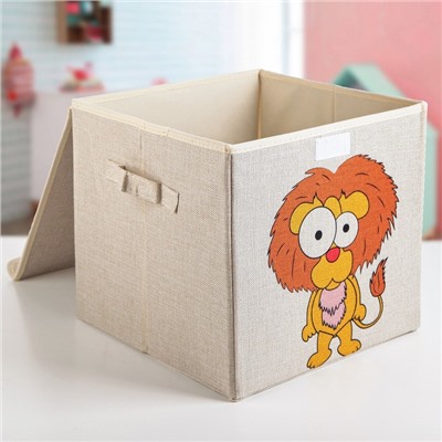 Короб для хранения с крышкой «Львёнок», 30×30×28,5 см