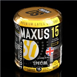 Презервативы точечно-ребристые MAXUS Special 15 шт с кейсом