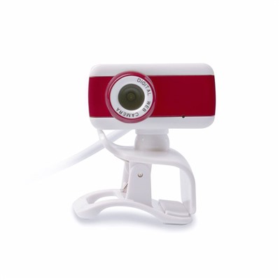 Веб-камера CBR CW-832M Red, 0.3 МП, 640 х 480, 4 линзы, микрофон, бело-красная