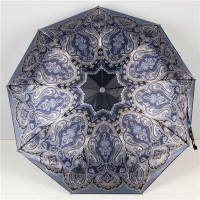 Зонт полуавтоматический «Узор», 3 сложения, 9 спиц, R = 50 см, цвет МИКС