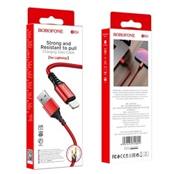 Кабель USB - Lightning BOROFONE BX54 (красный) 1м