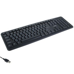 Клавиатура Dialog KS-020U, проводная, мембранная, 104 клавиши, USB, черная