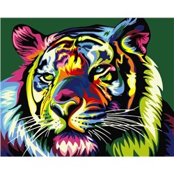 Картина по номерам 40х50 - Радужный тигр