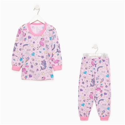 Пижама для девочки, цвет розовый/magic, рост 98 см