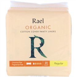 Rael, Ежедневные прокладки из органического хлопка, обычного размера, 20 шт.