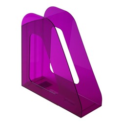 Лоток для бумаг вертикальный «Фаворит», тонированный, фиолетовый, Слива
