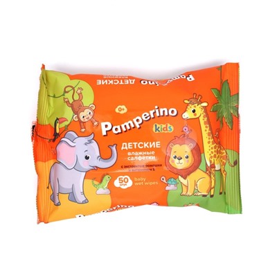 Влажные салфетки Pamperino Kids детские с ромашкой и витамином Е , 50 шт