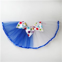 Карнавальная юбка «Праздник», двухслойная, цвет бело-синий