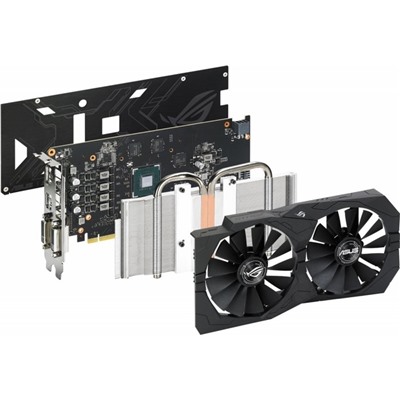 Видеокарта Asus GeForce GTX 1050TI STRIX GAMING OC, 4G, 128bit, GDDR5, 1379/7008, Ret