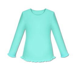 Школьный ментоловый джемпер (блузка) для девочки 77822-ДШ19