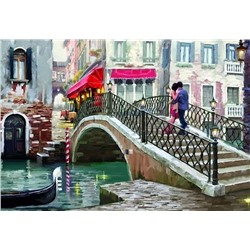 Картина по номерам 40х50 - Влюбленные на мосту в Венеции