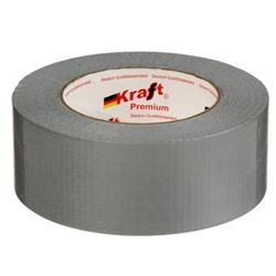 Лента армированная Kraft, клейкая, 50 мм х 50 м, серый