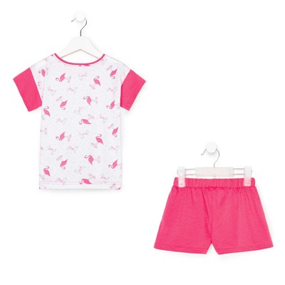 Пижама для девочки, цвет розовый, рост 122