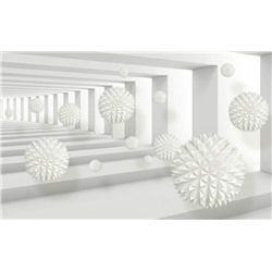 3D Фотообои «Колючие шары в тоннеле»