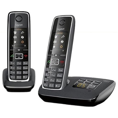 Радиотелефон Dect Gigaset C530A DUO чёрный, автооветчик, АОН